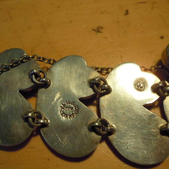 4 pc Antonio Pineda Taxco Silver 925 Comma Amethyst Necklace Bracelet Earrings - Picture 2 of 10